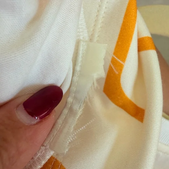 Louis Vuitton Ruffled sleeve T-shirt Cream and Gold Monogram Top - Picture 7 of 13